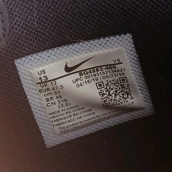 Nike Air Force 1 Obsidian BQ4592-400 Mid Sneakers Navy & Orange Men's Sz 13 FUC - Picture 13 of 13